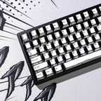 Cool Manga Theme Black & White Graffiti Keycap Set