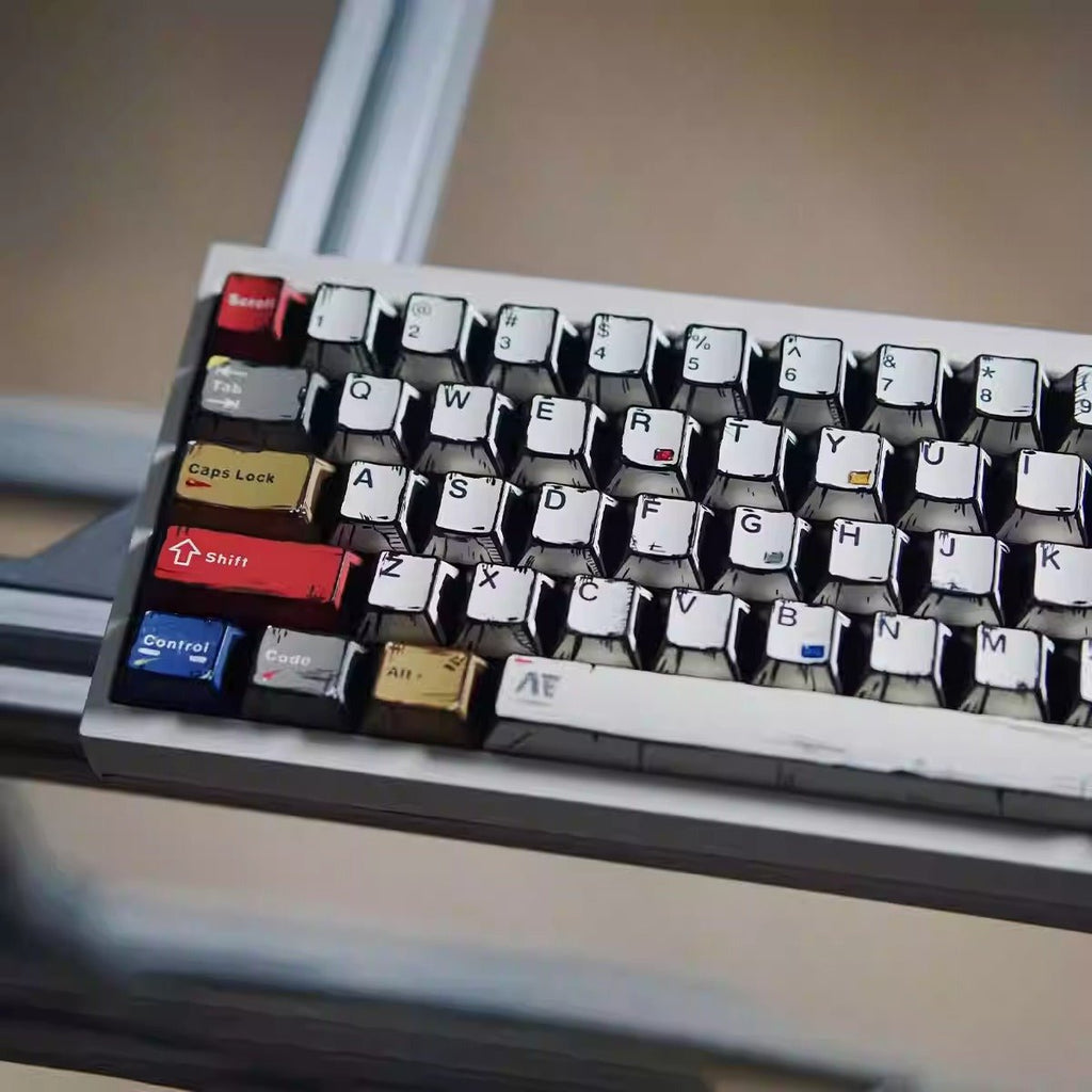 Cool Manga Theme PBT OEM Graffiti Keycap Set
