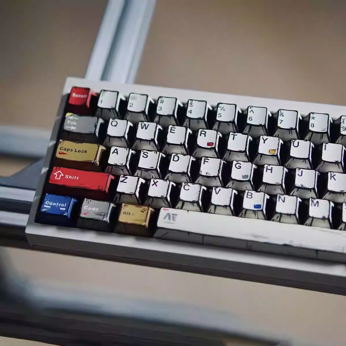 Cool Manga Theme PBT OEM Graffiti Keycap Set