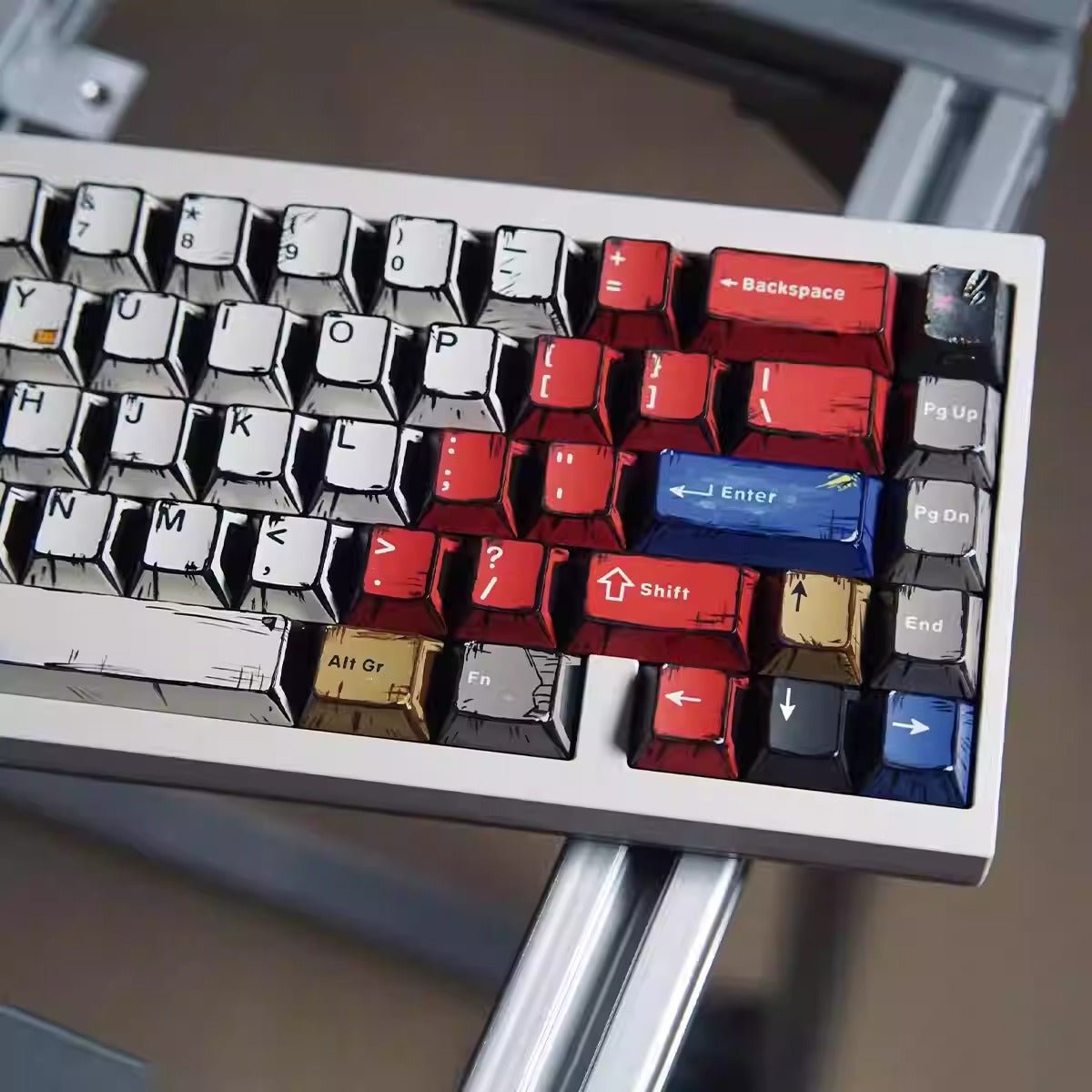 Cool Manga Theme PBT OEM Graffiti Keycap Set