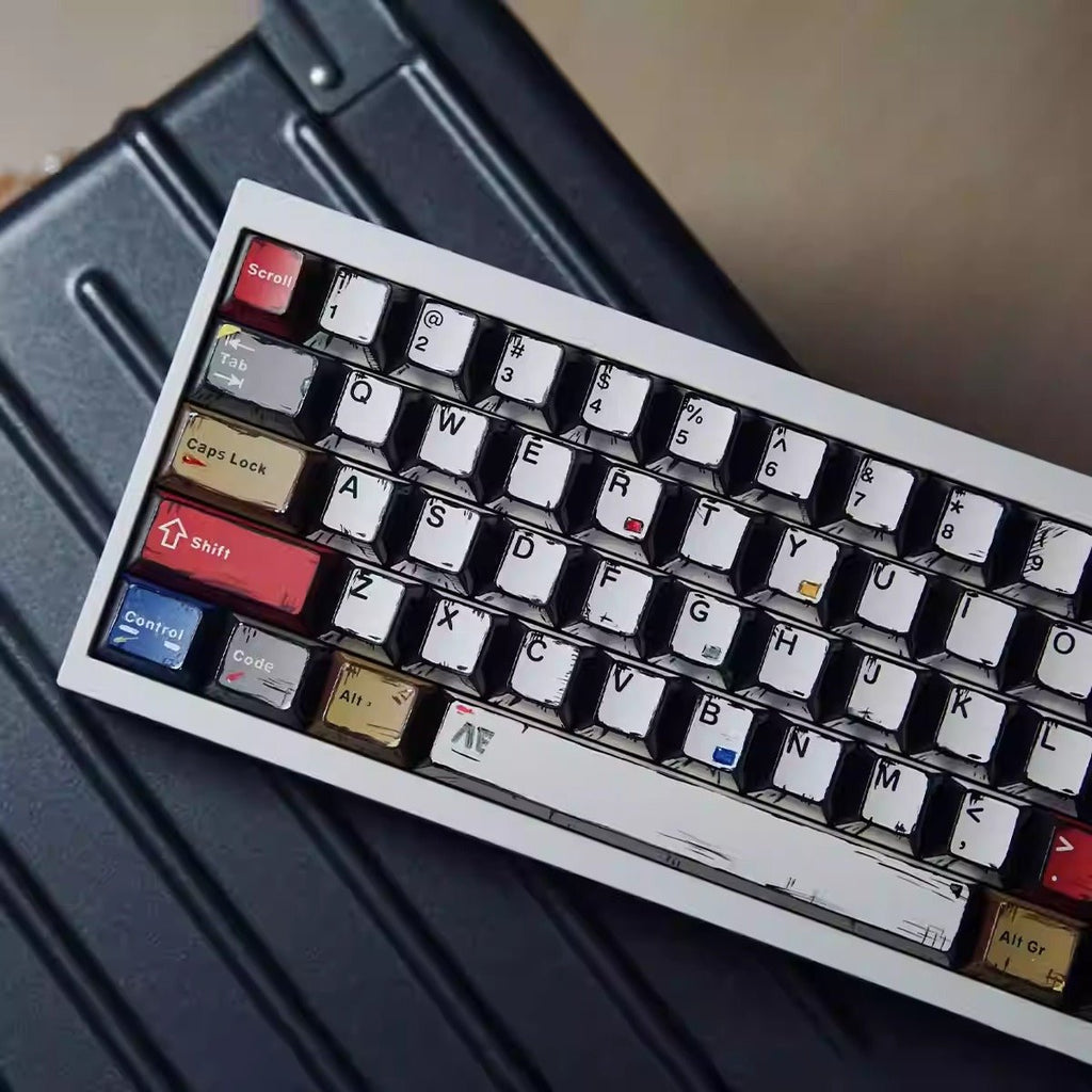 Cool Manga Theme PBT OEM Graffiti Keycap Set