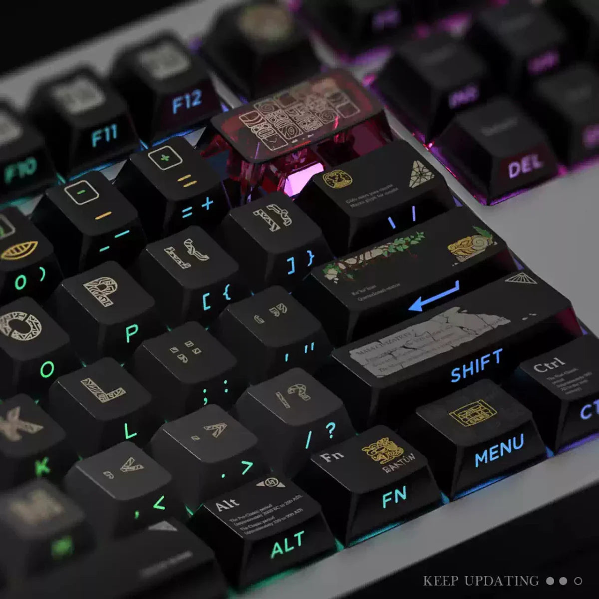Cool Maya Aztec Theme Backlit Keycap Set
