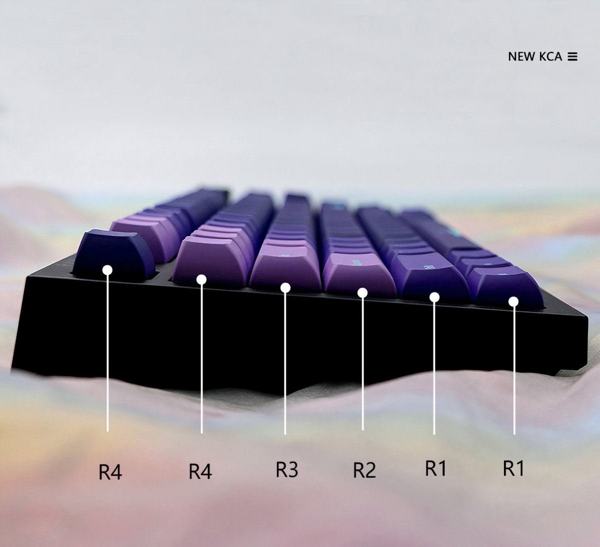 Cool Purple Aurora Borealis Theme Keycap Set