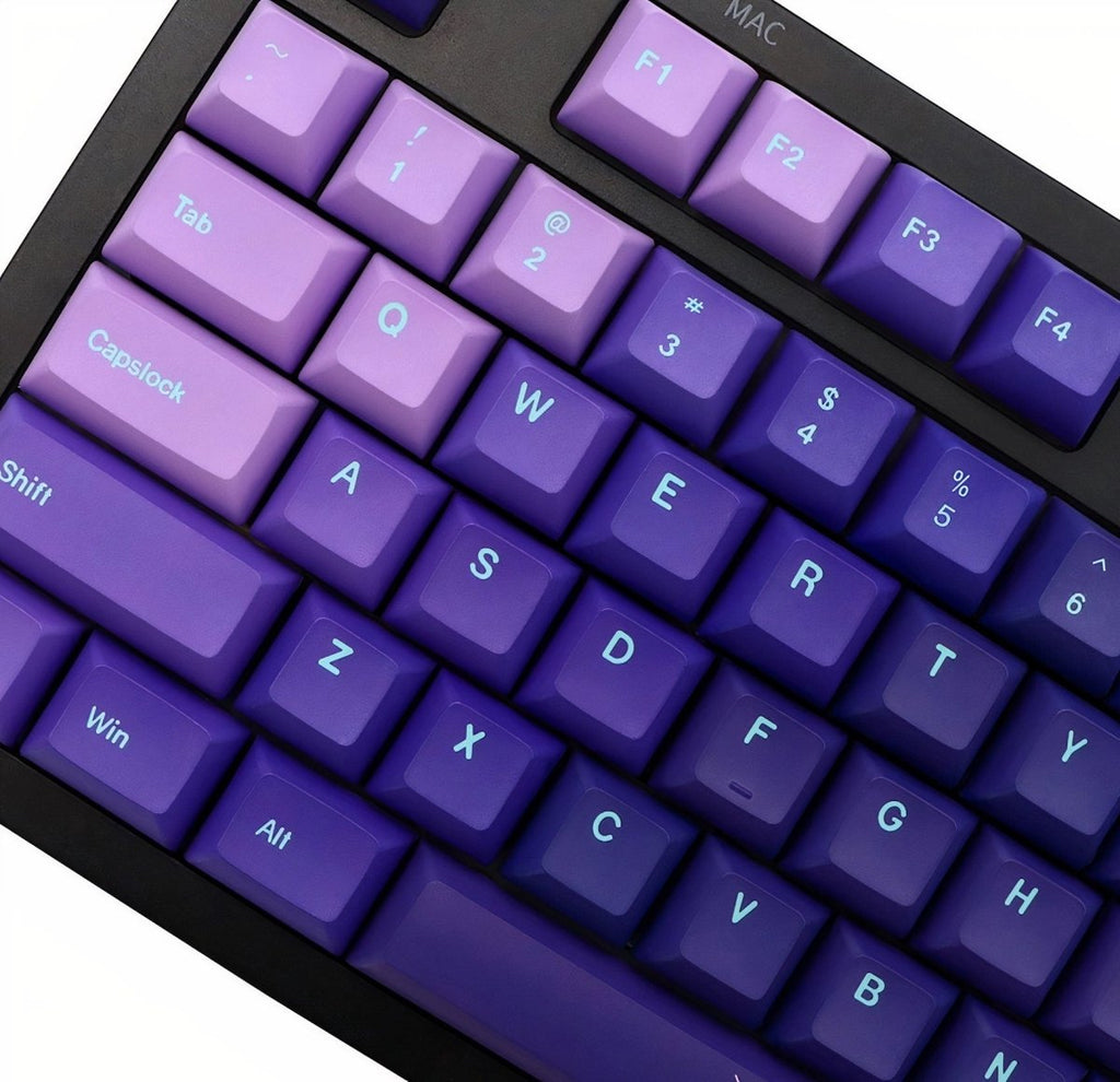 Cool Purple Aurora Borealis Theme Keycap Set