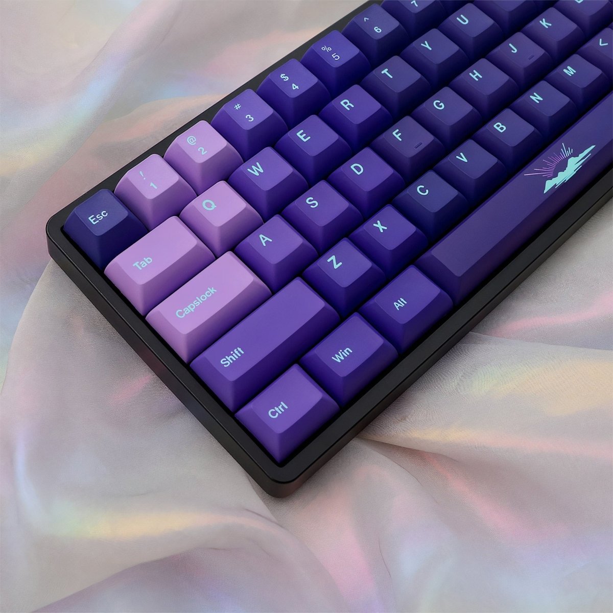 Cool Purple Aurora Borealis Theme Keycap Set
