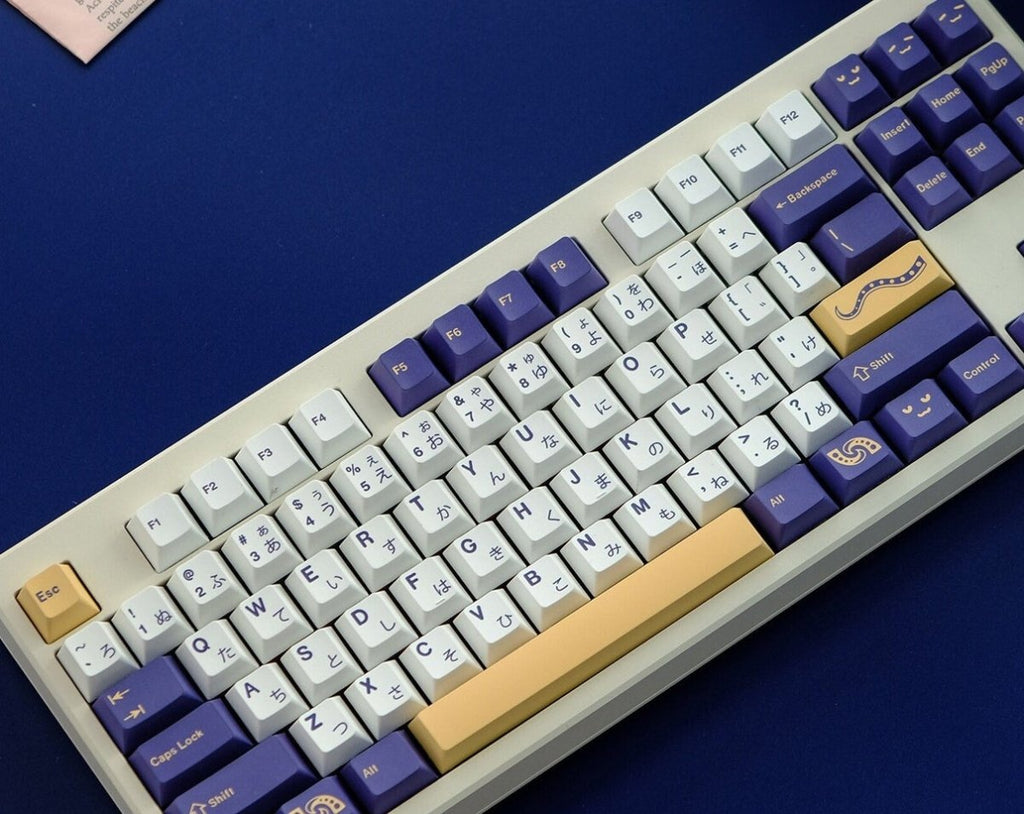 Cool Purple Octopus Theme PBT Keycap Set