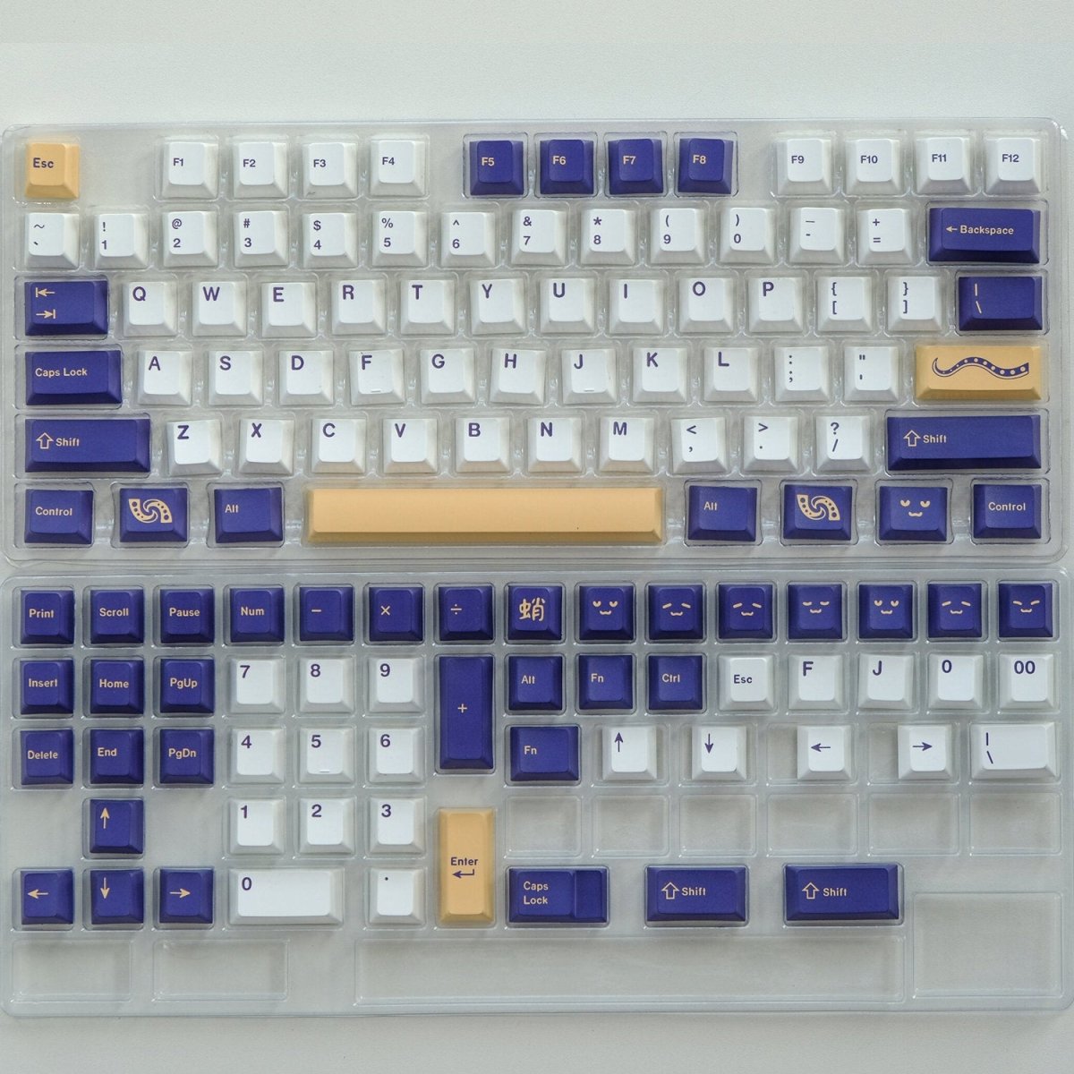 Cool Purple Octopus Theme PBT Keycap Set