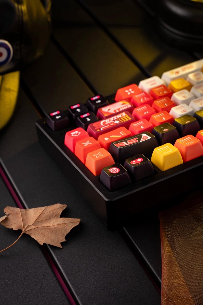 Cool Red Gaming Theme PBT ISO Keycap Set