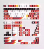 Cool Red Gaming Theme PBT ISO Keycap Set