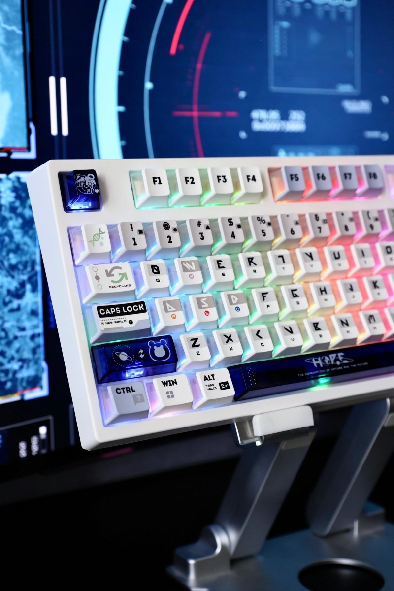 Cool Red Mecha Anime Style Artisan Keycap Set