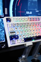 Cool Red Mecha Anime Style Artisan Keycap Set