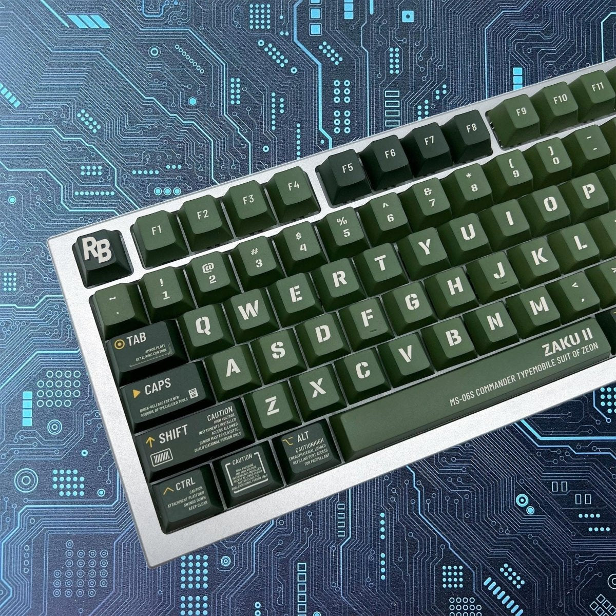 Cool Red Mecha ZAKU Theme Keycap Set