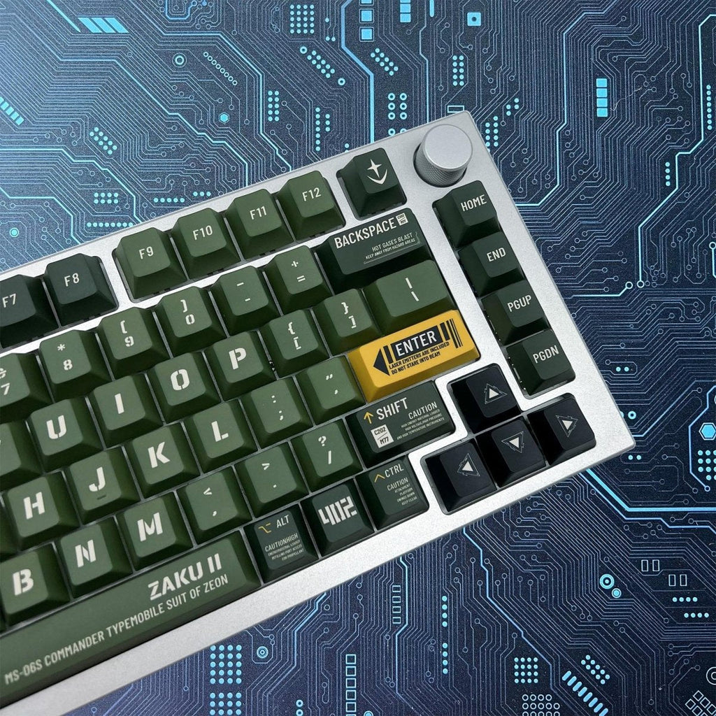 Cool Red Mecha ZAKU Theme Keycap Set