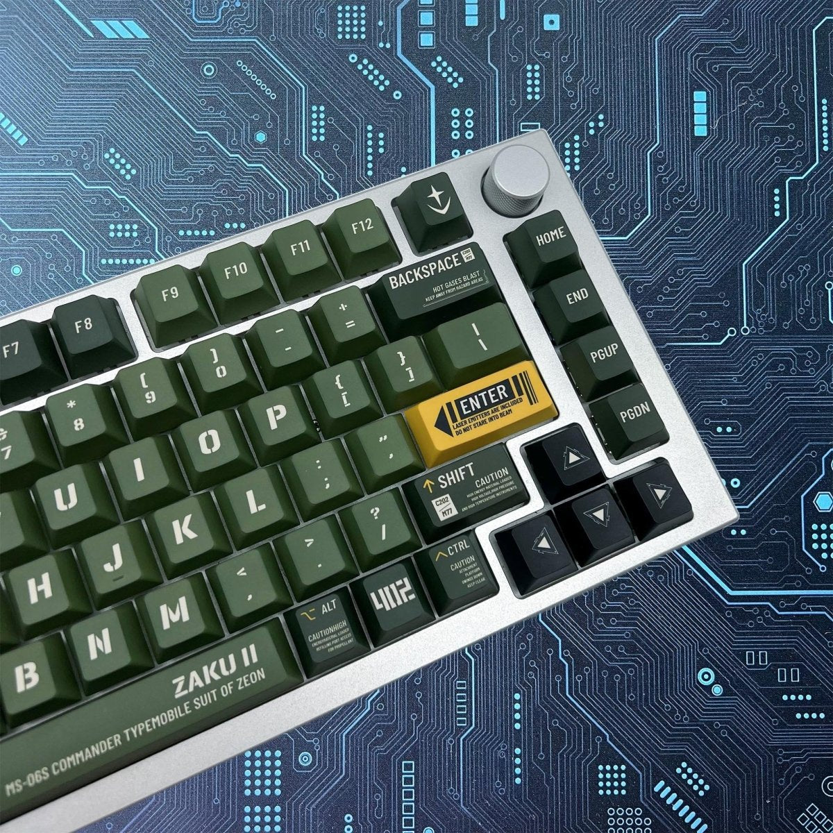 Cool Red Mecha ZAKU Theme Keycap Set