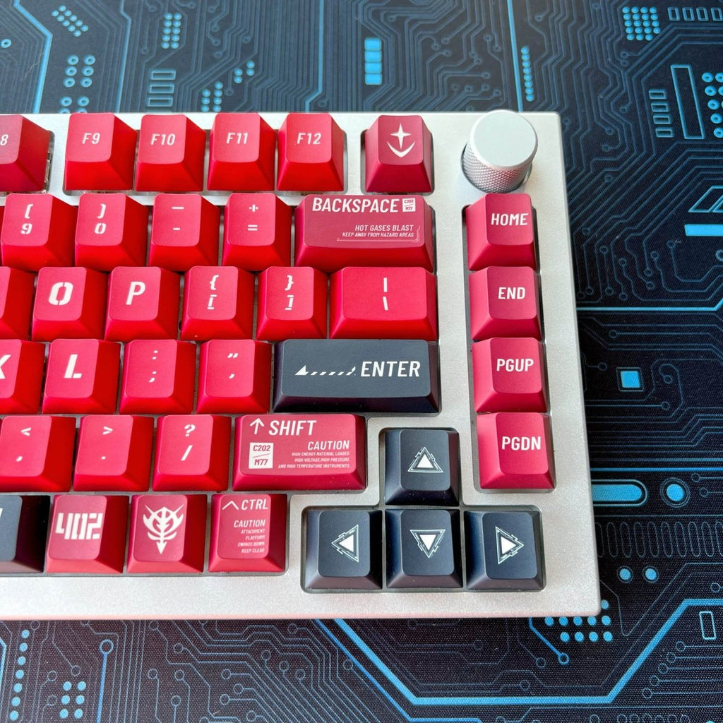 Cool Red Mecha ZAKU Theme Keycap Set