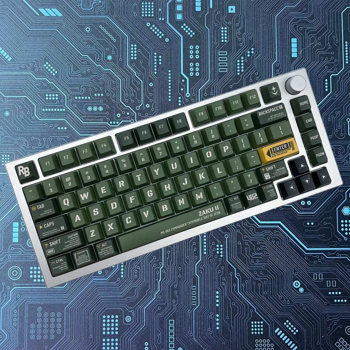 Cool Red Mecha ZAKU Theme Keycap Set