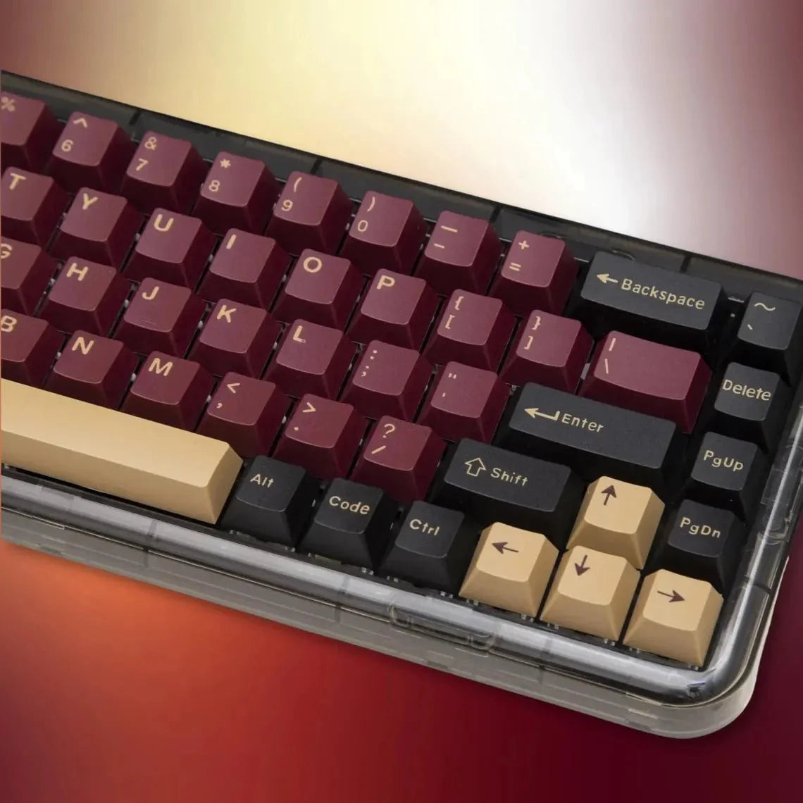 Cool Red Samurai Theme PBT Keycap Set