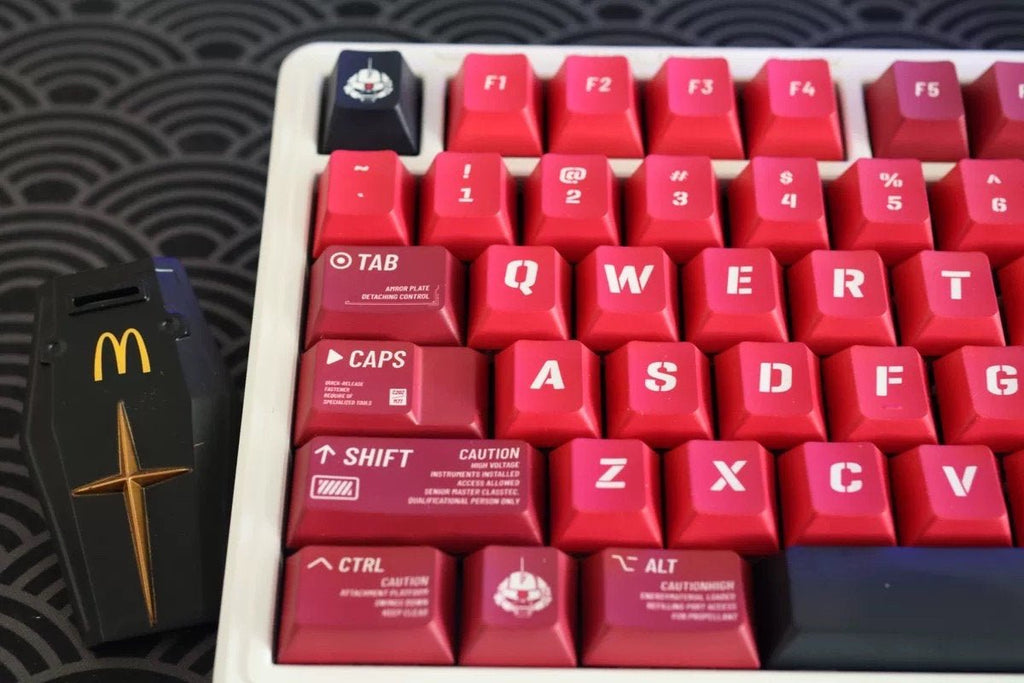 Cool Red ZAKU Mecha Warrior Keycap Set