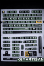 Cool Green ZAKU Mecha Warrior Keycap Set