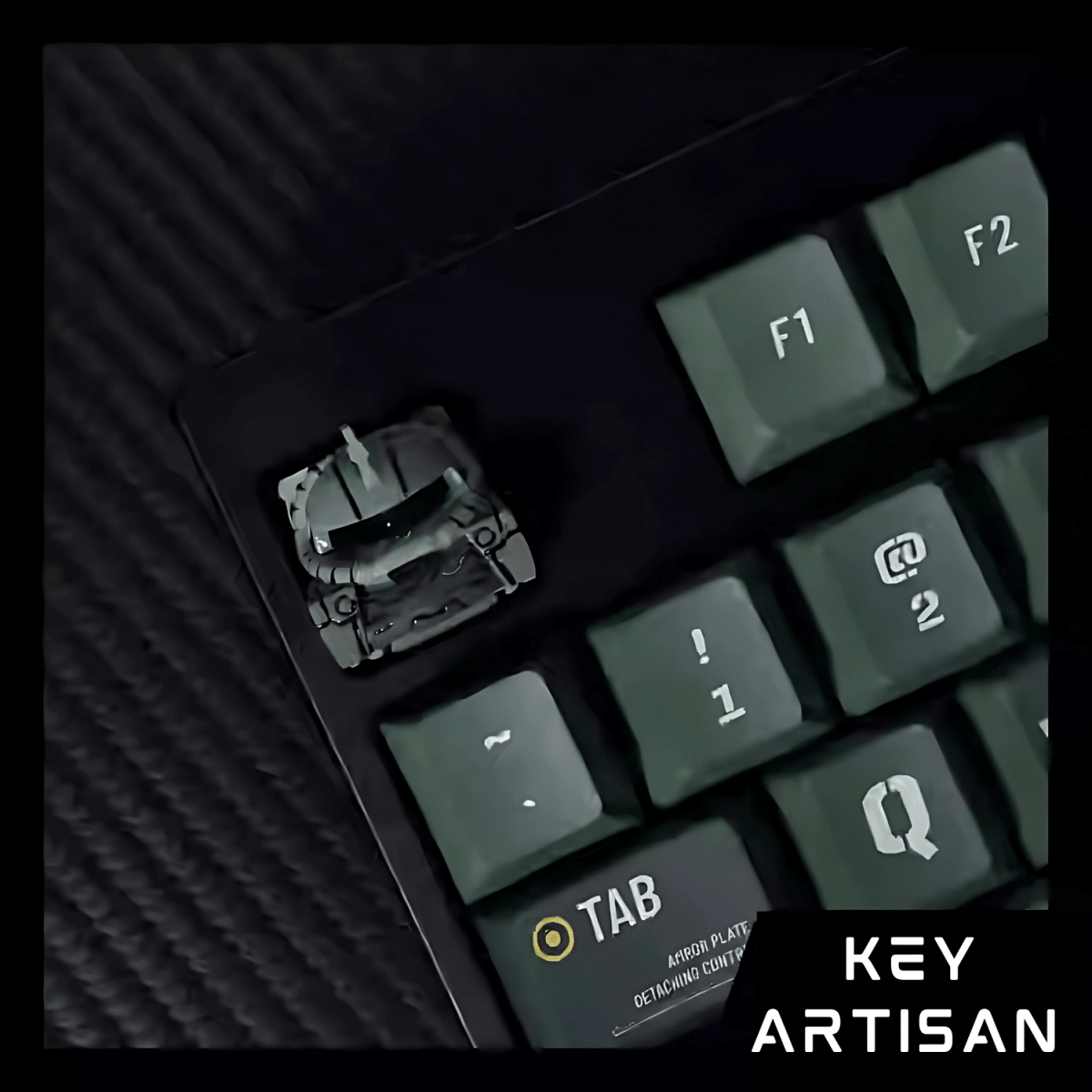 Cool Green ZAKU Mecha Warrior Keycap Set