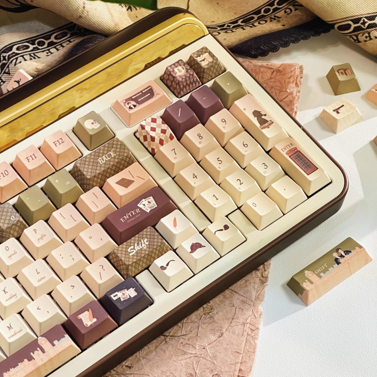 Cool Sherlock Holmes Theme Artisan Keycap Set