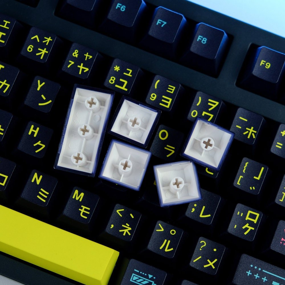 Cool Techno Theme PBT Japanese Keycap Set