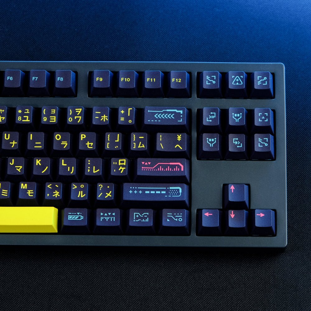 Cool Techno Theme PBT Japanese Keycap Set