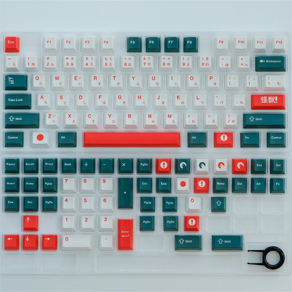 Cool Tokyo Warning Kaiju Theme Japanese Keycap Set
