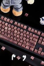 Cool Wooden-Style PBT Backlit Keycap Set