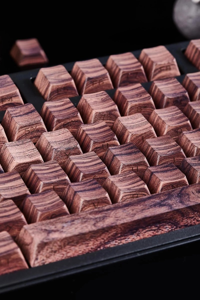 Cool Wooden-Style PBT Backlit Keycap Set