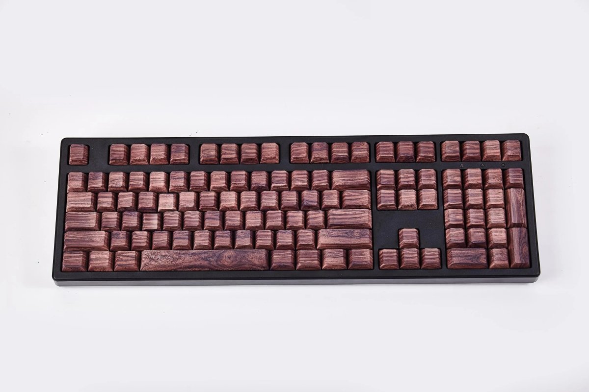 Cool Wooden-Style PBT Backlit Keycap Set