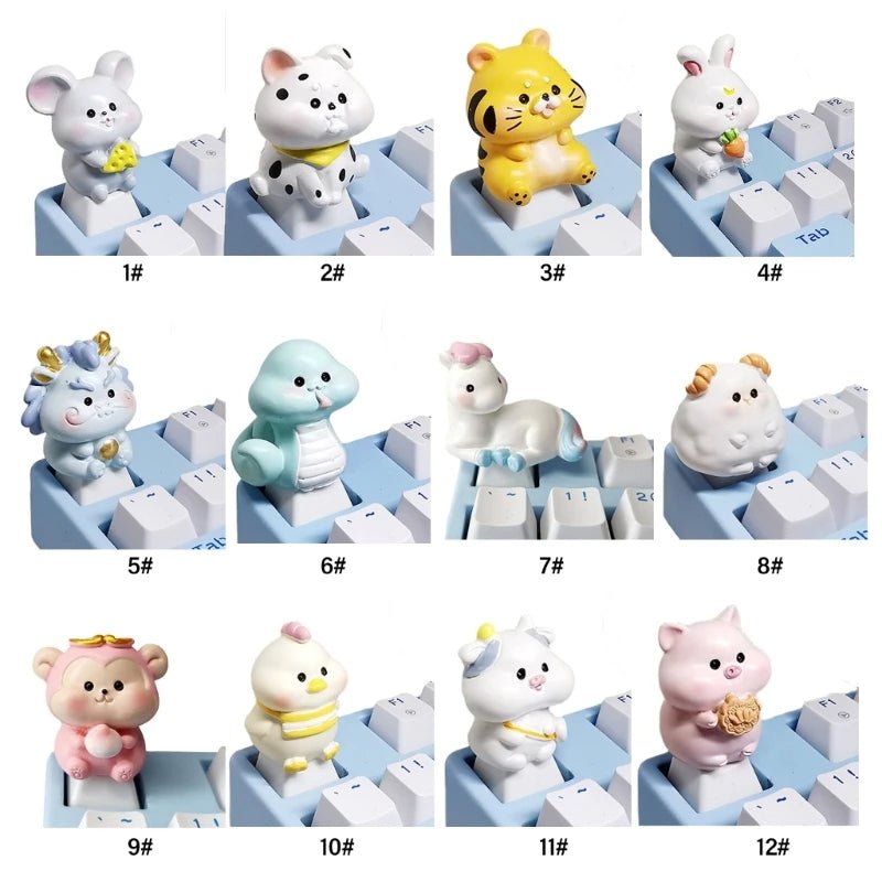 Cute Animal Year of the Dragon Theme Keycap