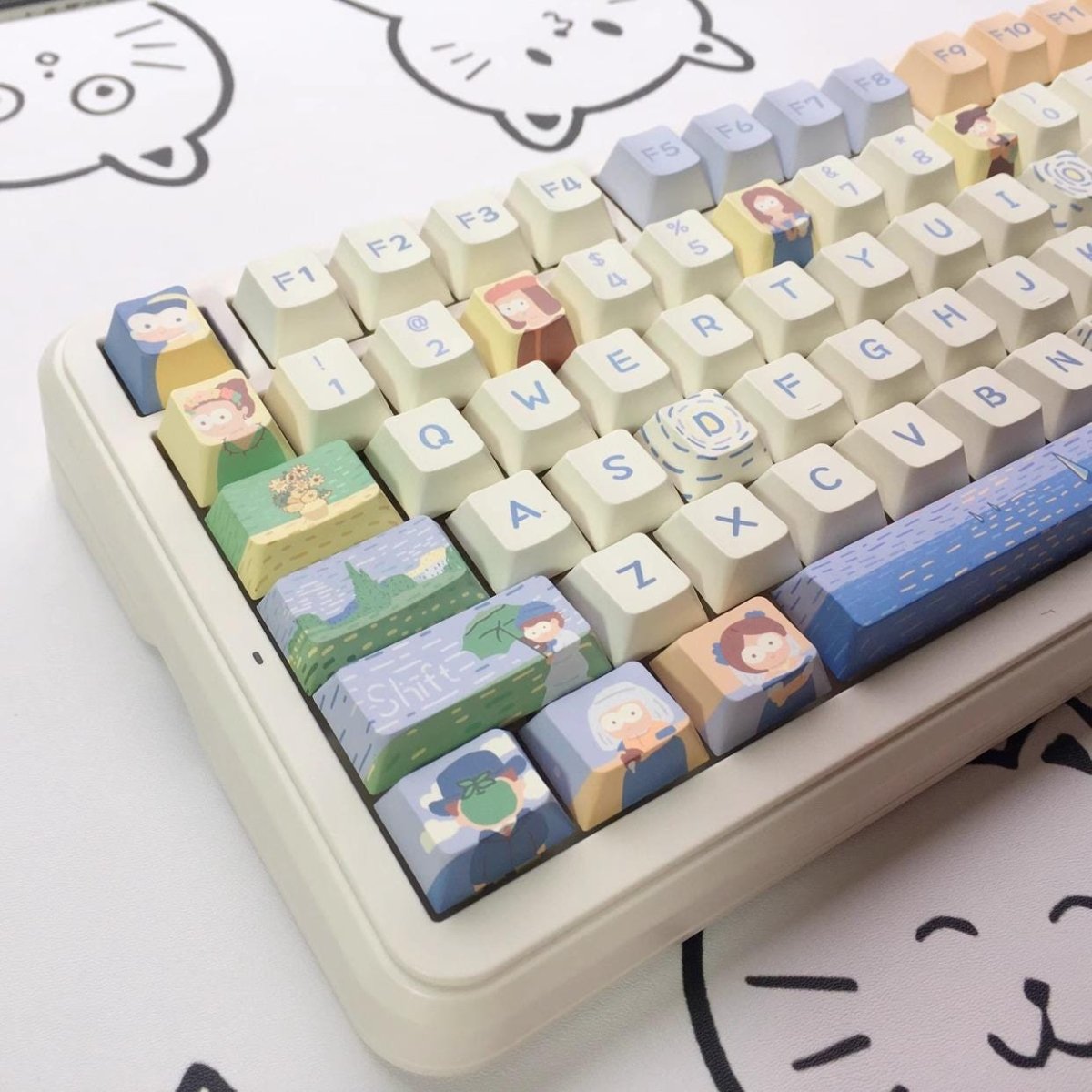Cute Art Parody Theme Artisan Keycap Set