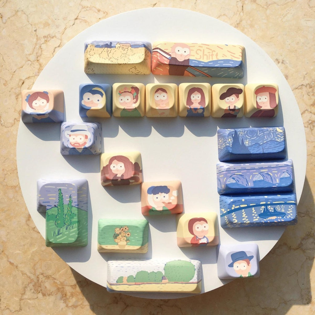 Cute Art Parody Theme Artisan Keycap Set