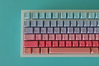 Cute Aurora Sunset Theme Gradient Keycap Set