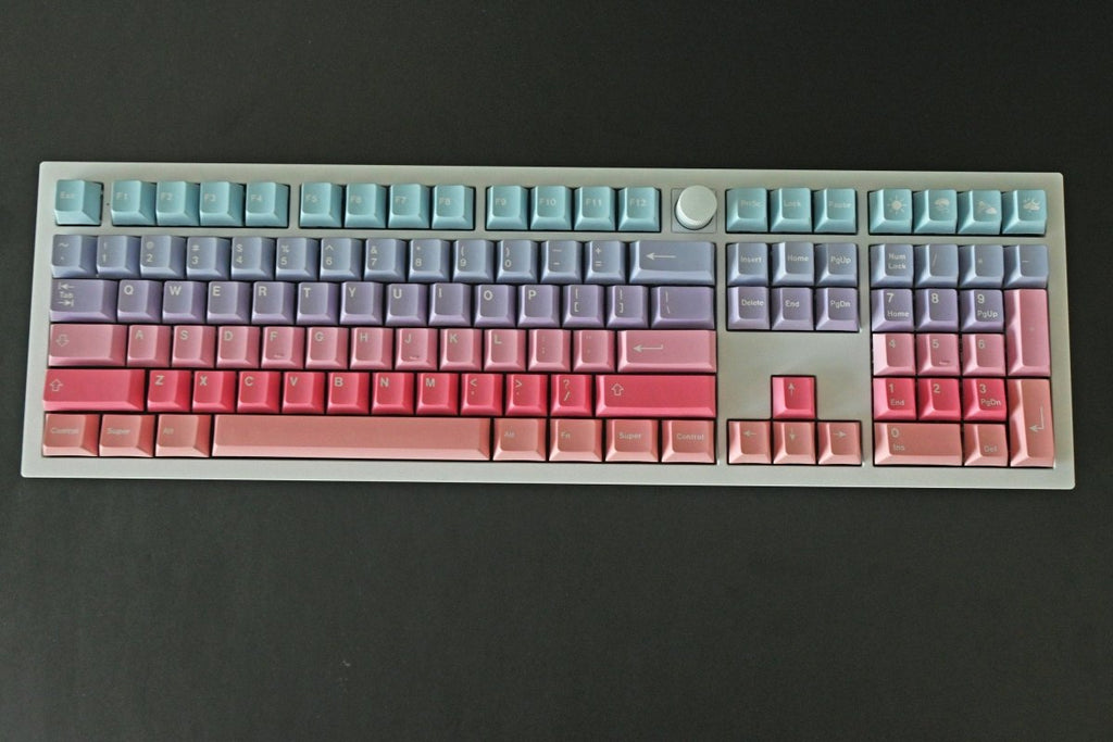 Cute Aurora Sunset Theme Gradient Keycap Set
