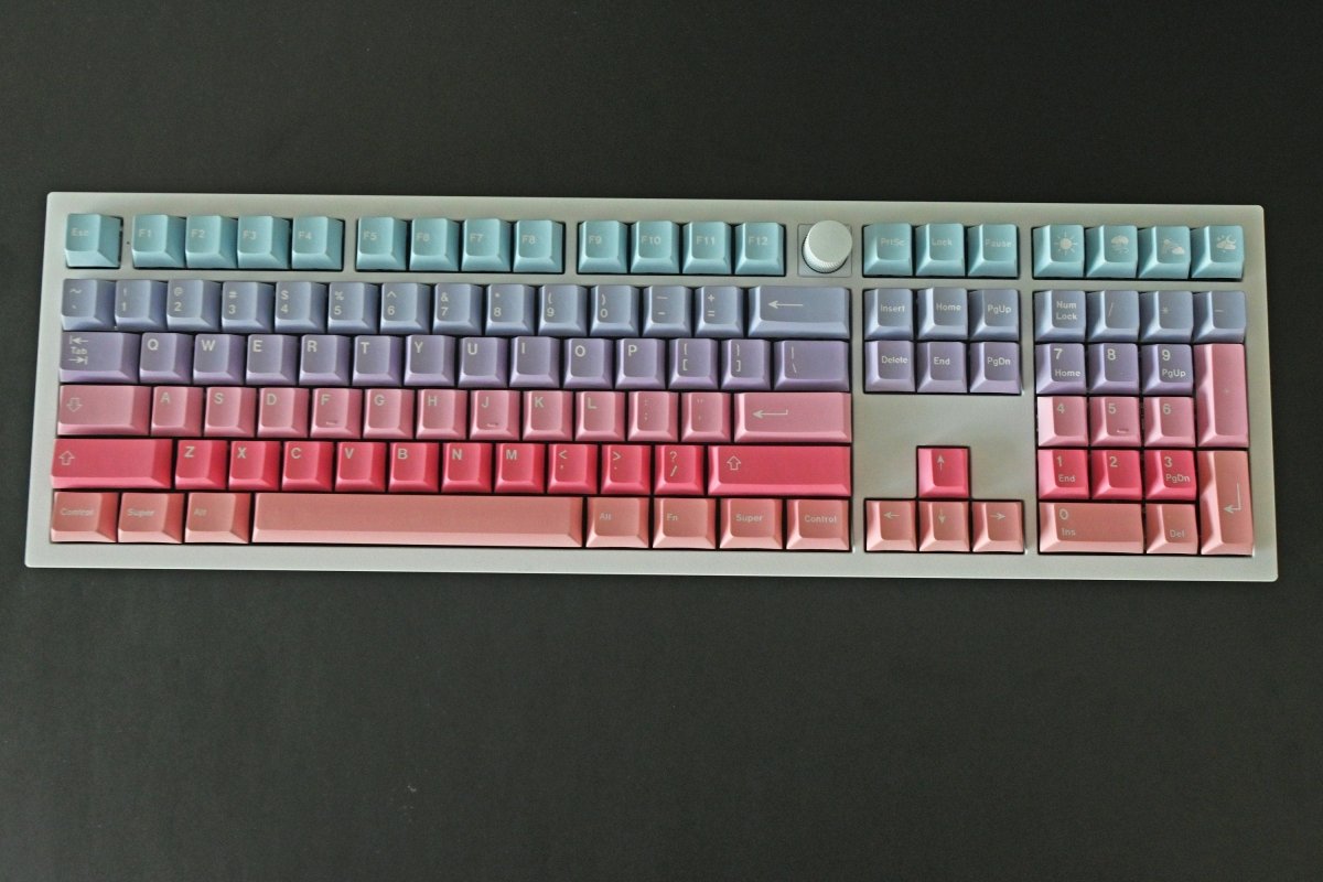 Cute Aurora Sunset Theme Gradient Keycap Set