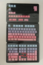 Cute Aurora Sunset Theme Gradient Keycap Set