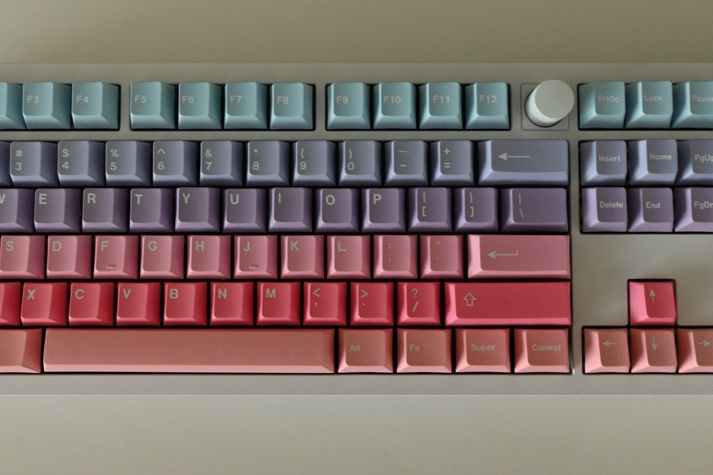 Cute Aurora Sunset Theme Gradient Keycap Set