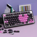 Cute Black & Pink Love Theme Artisan Keycap Set