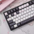 Cute Black Veil Pink Cheeks Keycap Set