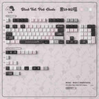 Cute Black Veil Pink Cheeks Keycap Set