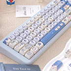 Cute Blue Cat Meow Theme Artisan Keycap Set