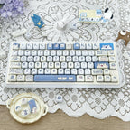 Cute Blue Cat Meow Theme Artisan Keycap Set