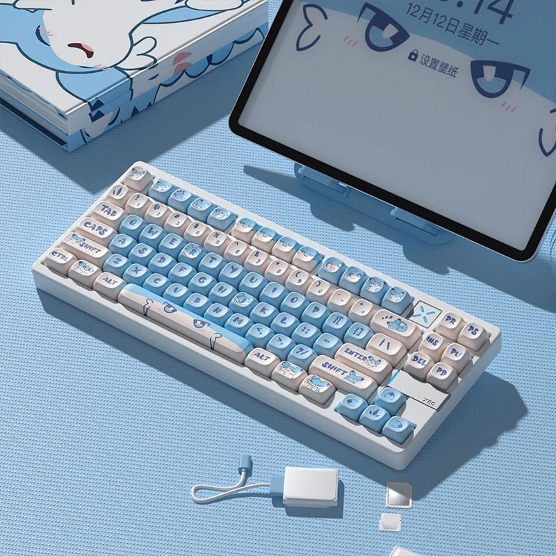 Cute Blue Chillet Palword Theme Artisan Keycap Set