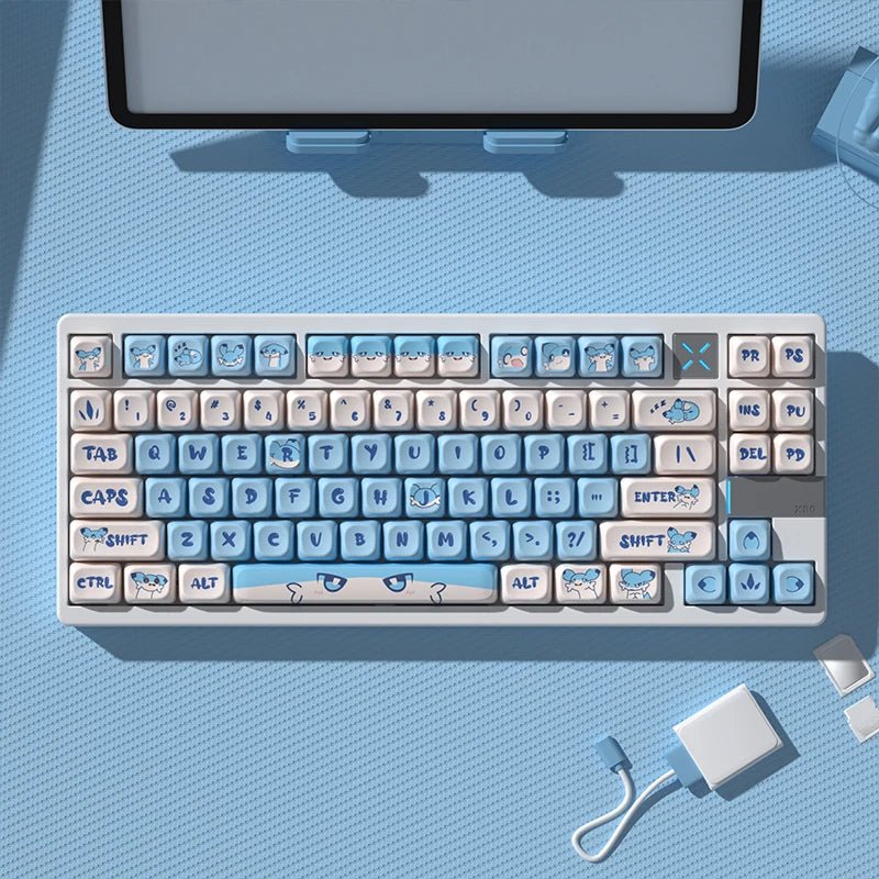 Cute Blue Chillet Palword Theme Artisan Keycap Set