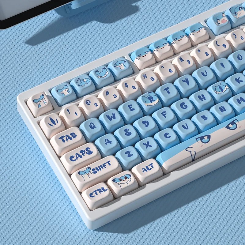 Cute Blue Chillet Palword Theme Artisan Keycap Set