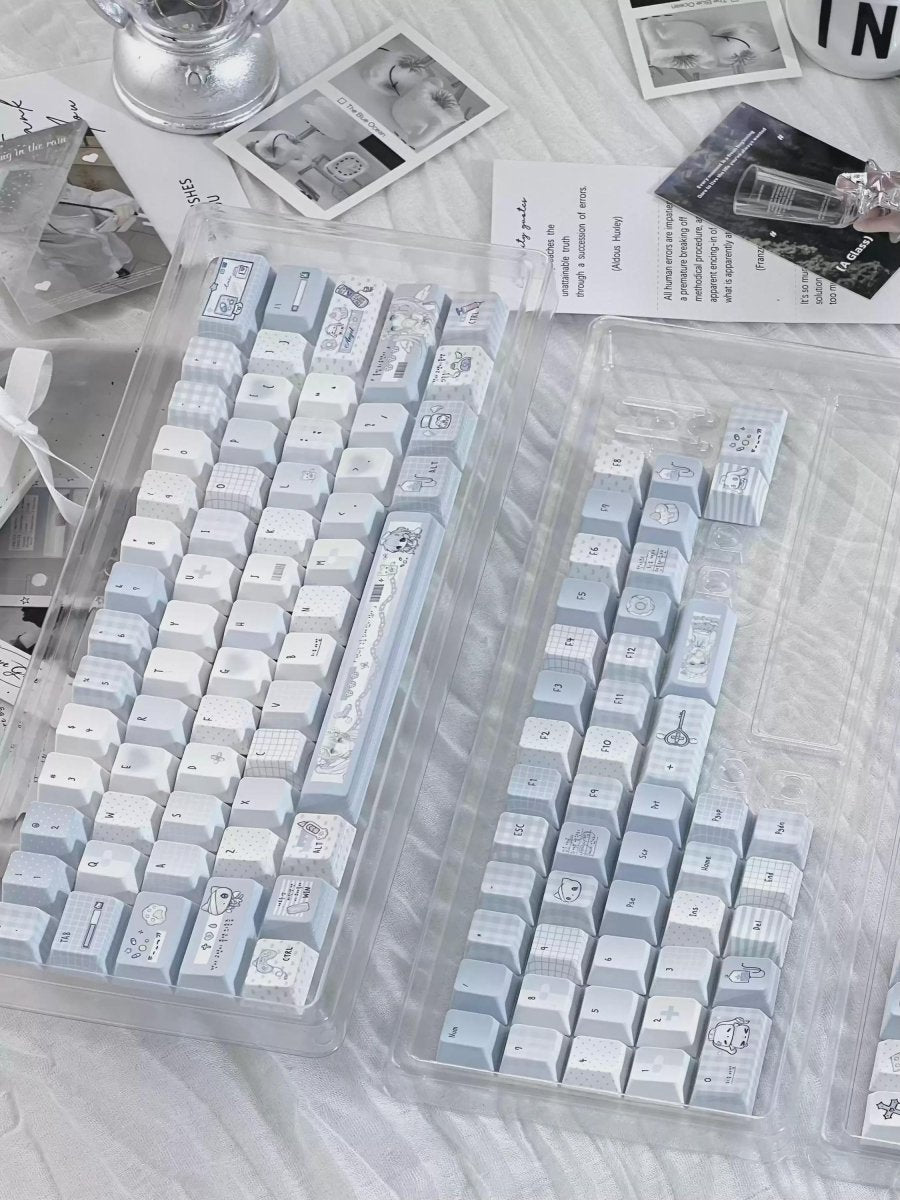 Cute Blue Dream Theme Artisan Keycap Set
