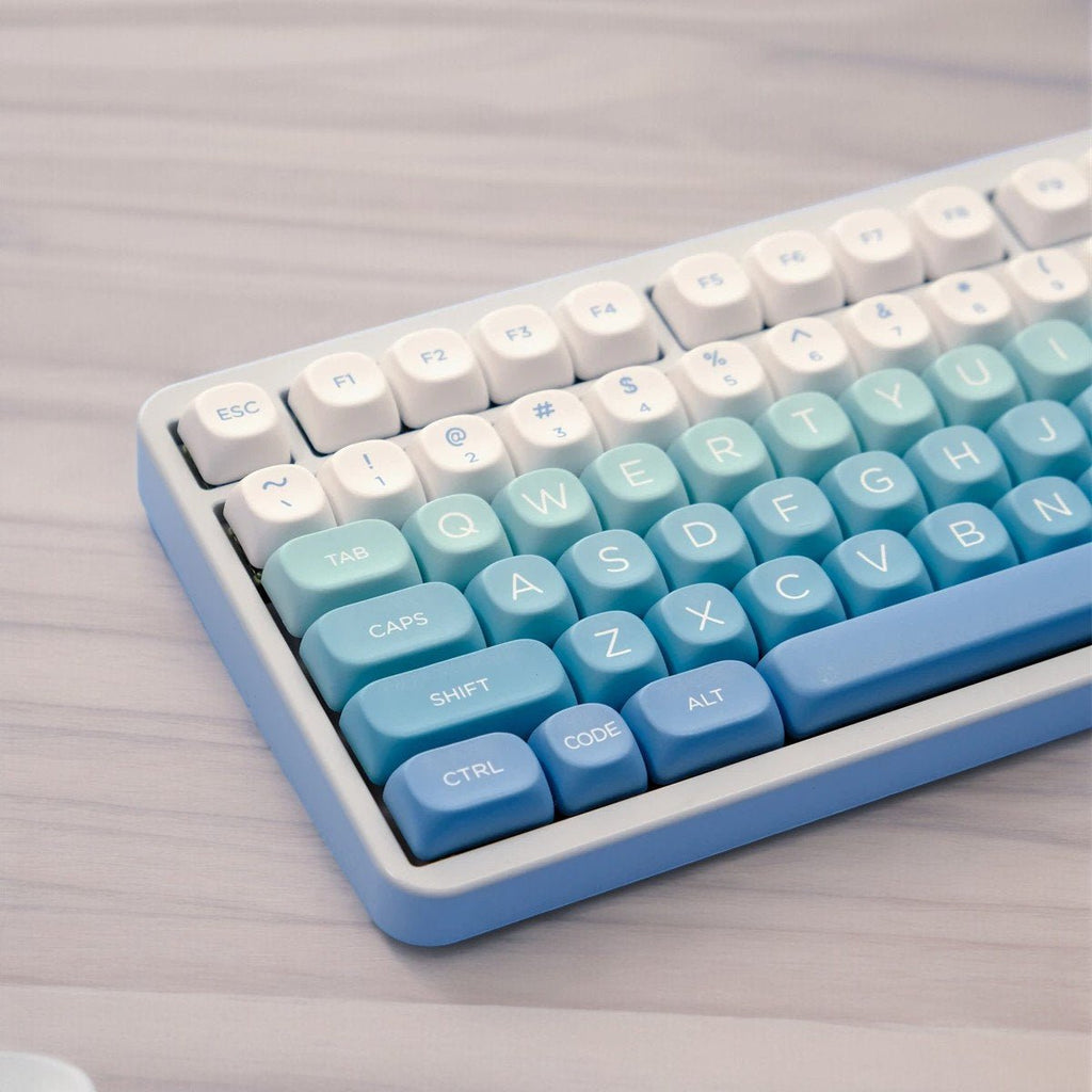 Cute Blue Glacier Ice Theme Gradient Keycap Set
