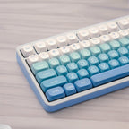 Cute Blue Glacier Ice Theme Gradient Keycap Set